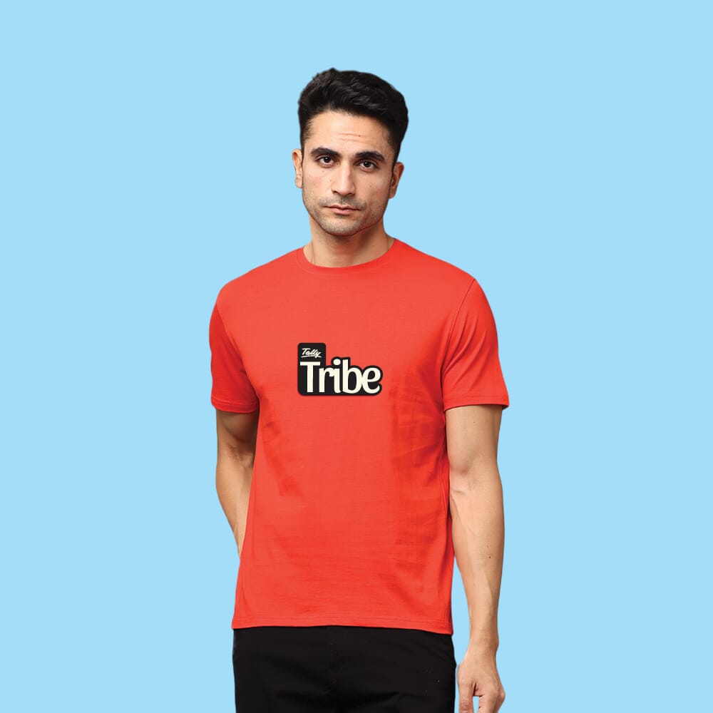 Greys&Blues Pima Round Neck T-Shirt-Red